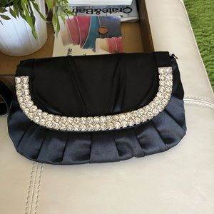 Black clutch with crystal